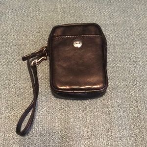 Coach camera/phone wristlet